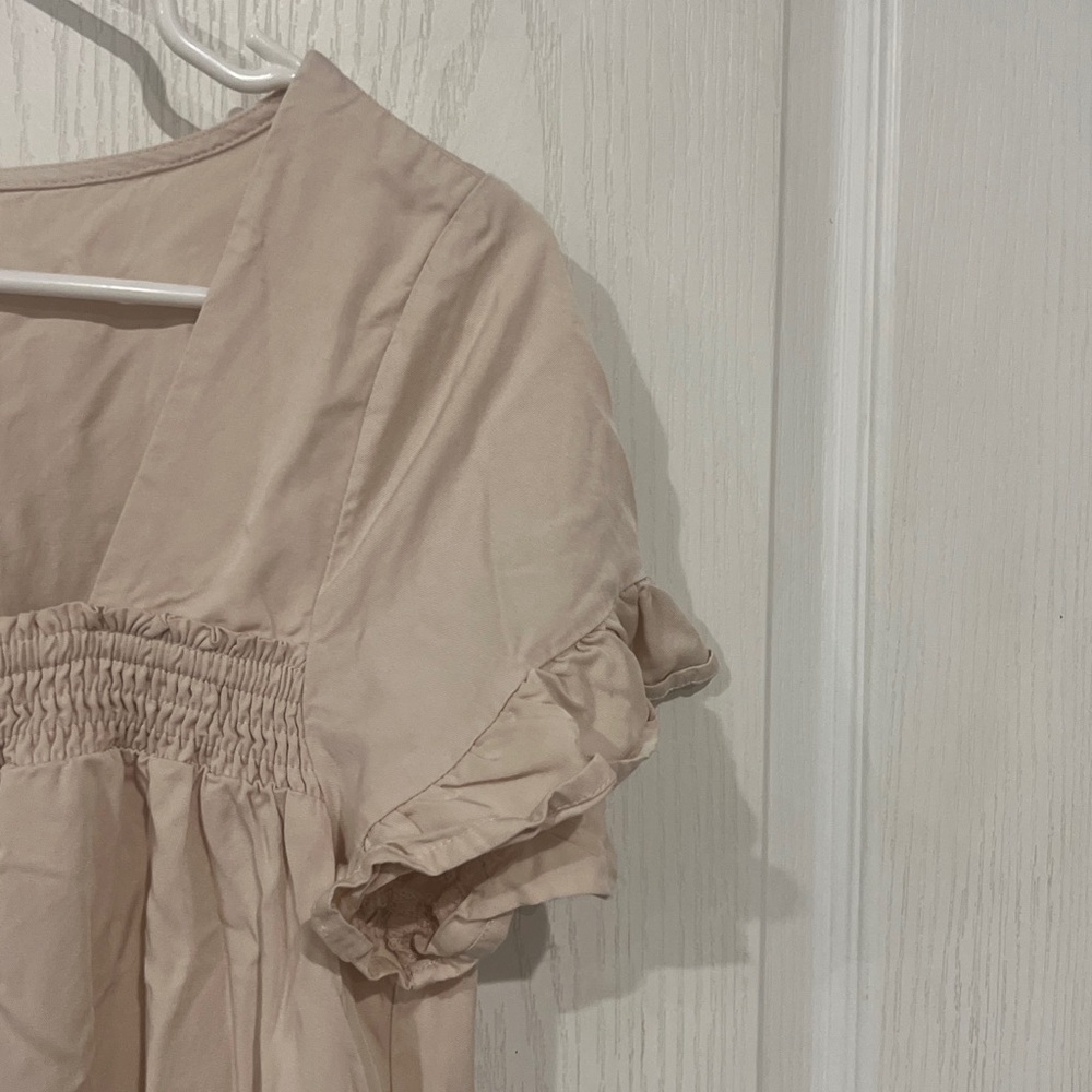 Anthropologie Cream Ladies Dress - Picture 3 of 8